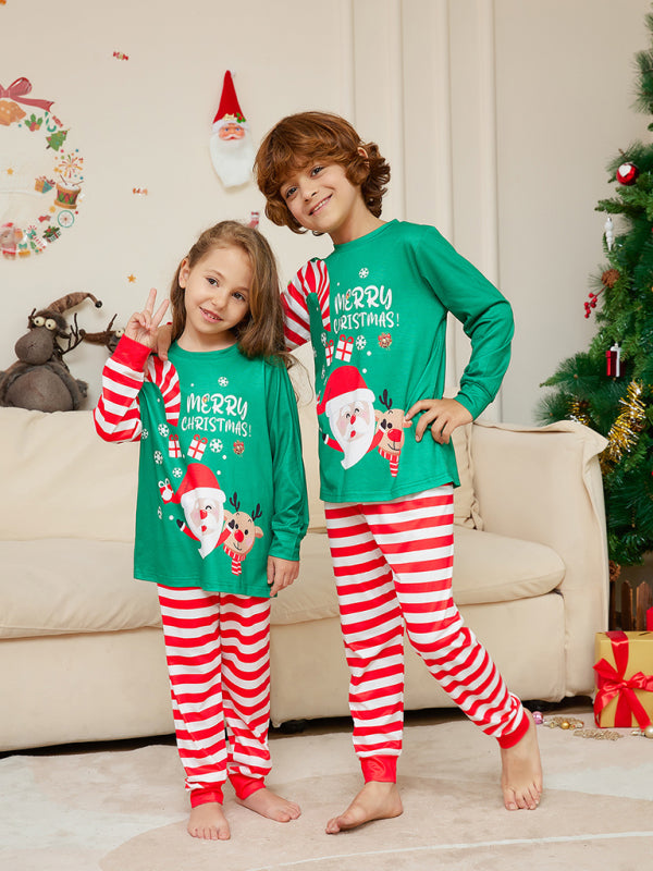 Christmas Pajamas- Santa's Little Helpers: Kids' Matching Festive Cotton Pajama- - Pekosa Women Clothing