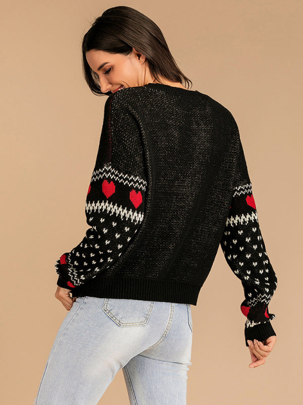 Christmas Sweaters- Xmas Reindeer Knit Cozy Thanksgiving Elk Merry Christmas Sweater- - Pekosa Women Clothing