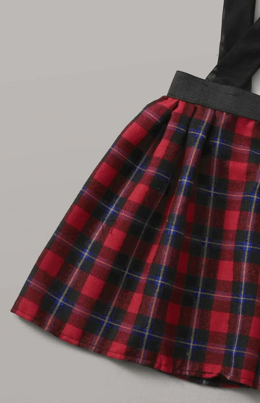 Cosplay Lingerie- Back-to-School Complete 4-Piece Tartan Cosplay Lingerie- - Pekosa Women Clothing