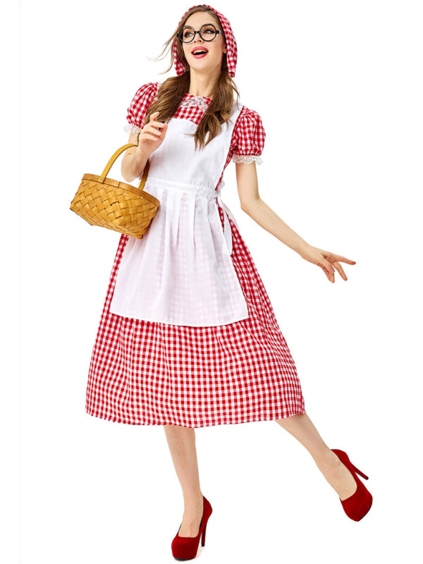 Costume- Red Riding Hood Cosplay Costume - Oktoberfest Maid Outfit- - Pekosa Women Clothing