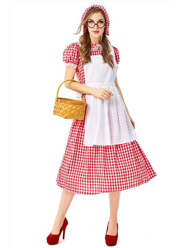 Costume- Red Riding Hood Cosplay Costume - Oktoberfest Maid Outfit- - Pekosa Women Clothing