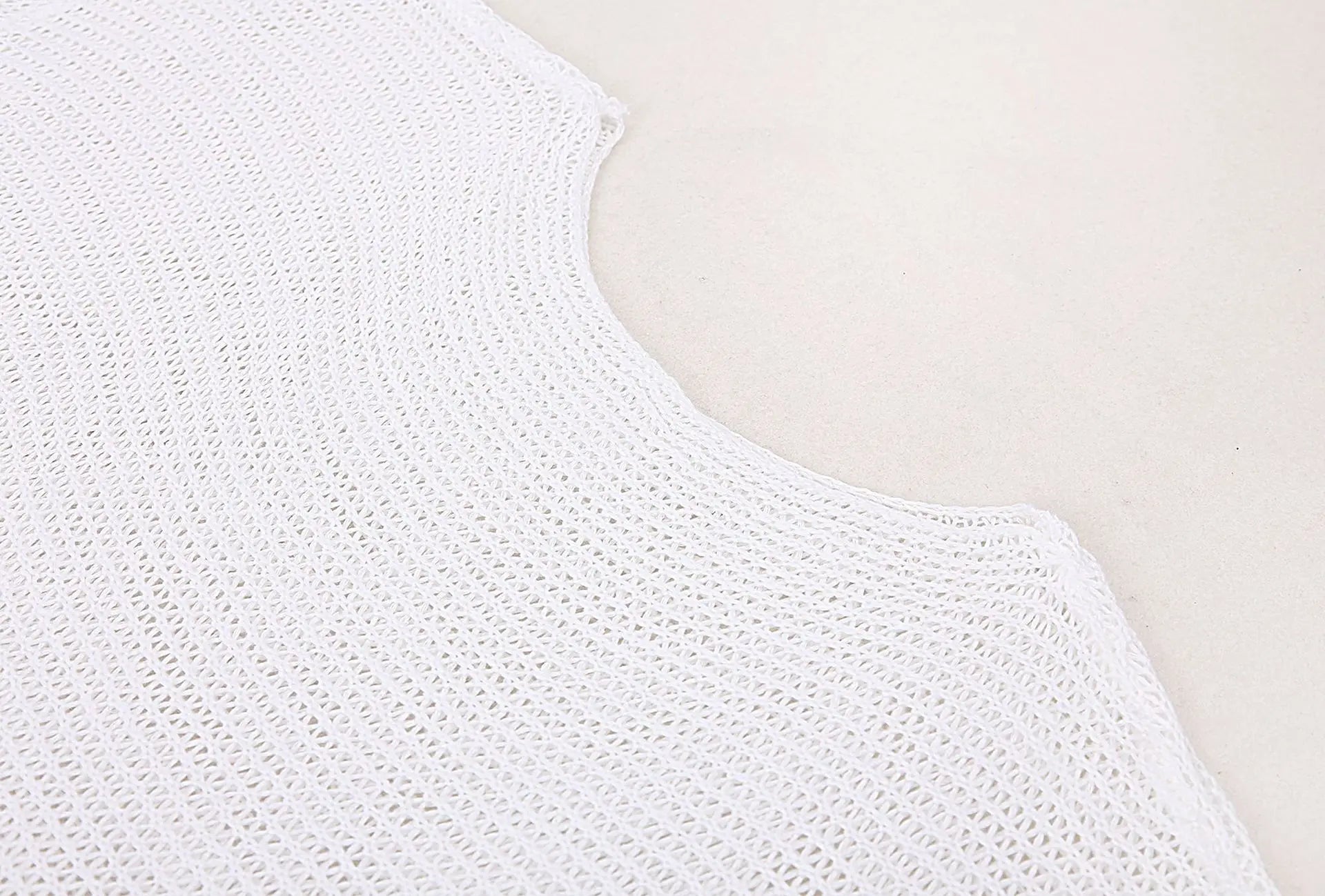 Cover Ups- Crochet Beachwear Cover-Up with Fringe Trim- - Pekosa Women Fashion