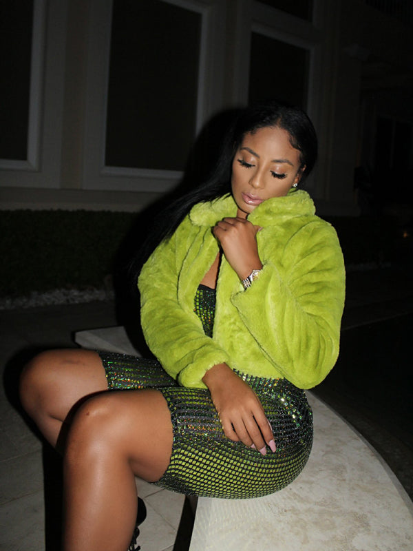 Crop Jackets- Cozy Open Front Crop Plush Jacket for Every Event- - Pekosa Women Clothing