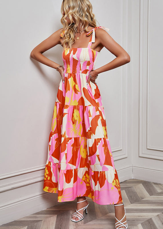 Dress- Casual Tiered Cami Maxi Dress for Summer Relaxation!- - Pekosa Women Clothing