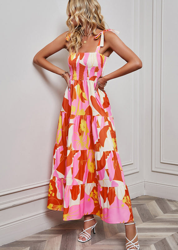 Dress- Casual Tiered Cami Maxi Dress for Summer Relaxation!- - Pekosa Women Clothing