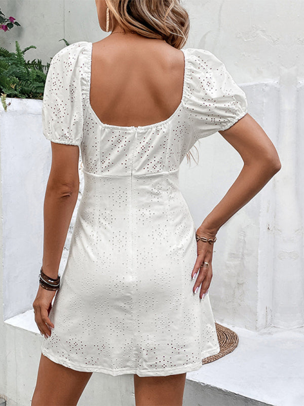 Dress- Feel the Vintage Vibes: Shop Our A-Line Mini Dress Today!- - Pekosa Women Clothing