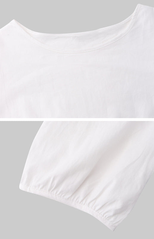 Dress- Solid Cotton Casual A-Line Tiered Midi Dress- - Pekosa Women Clothing