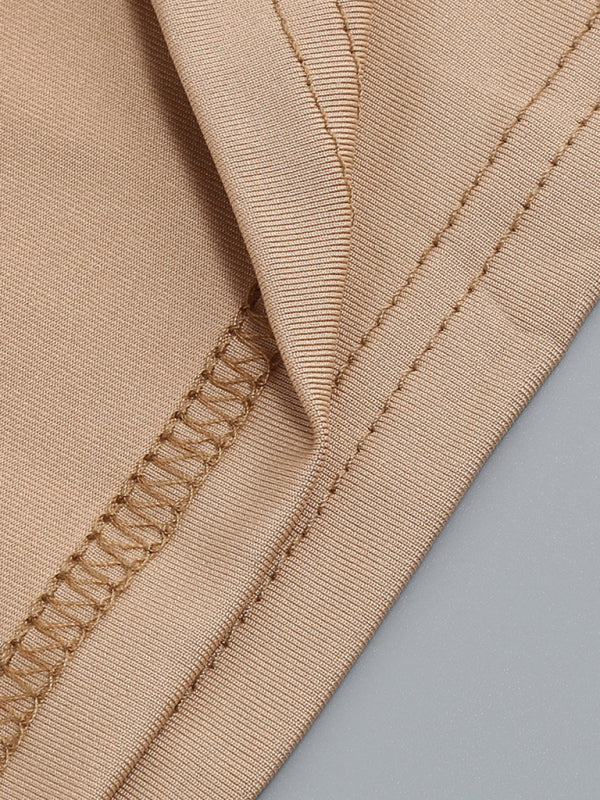 Elegant Dresses- Sparkly Elegant Autumn Cutout Open Tie-Back Dress- - Pekosa Women Clothing