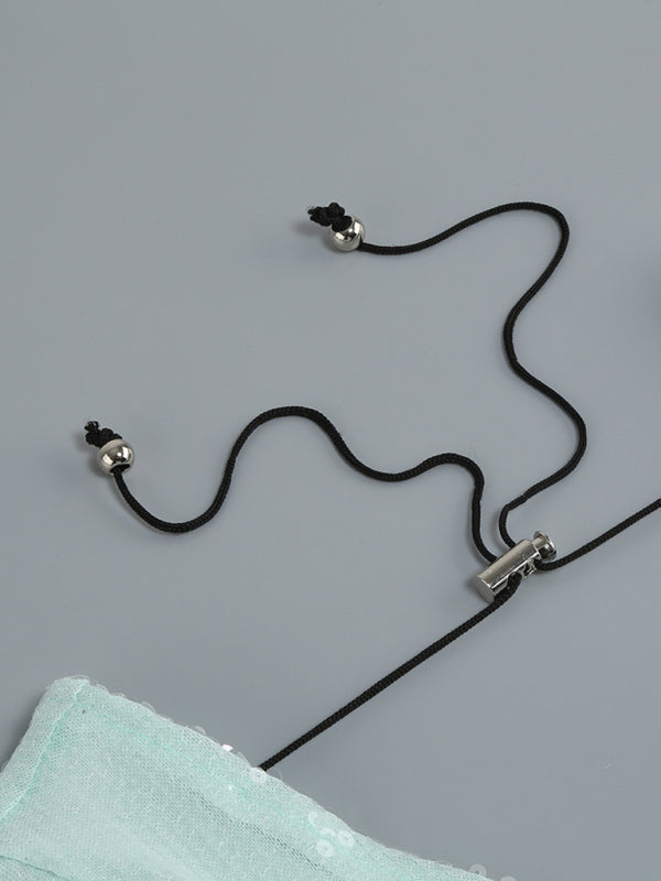 Elegant Dresses- Sparkly Elegant Autumn Cutout Open Tie-Back Dress- - Pekosa Women Clothing