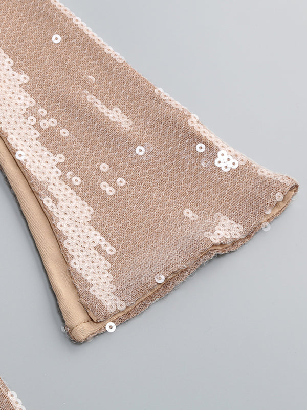 Elegant Dresses- Sparkly Elegant Autumn Cutout Open Tie-Back Dress- - Pekosa Women Clothing