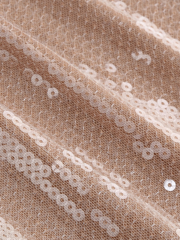 Elegant Dresses- Sparkly Elegant Autumn Cutout Open Tie-Back Dress- - Pekosa Women Clothing