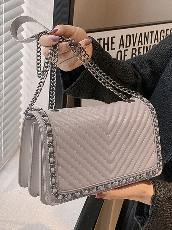 Handbags- Faux Leather Crossbody Messenger Shoulder Bag- - Pekosa Women Clothing