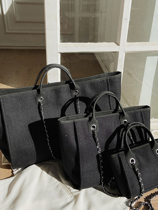 Handbags- Textured Bucket Shoulder Large Bag- - Pekosa Women Clothing