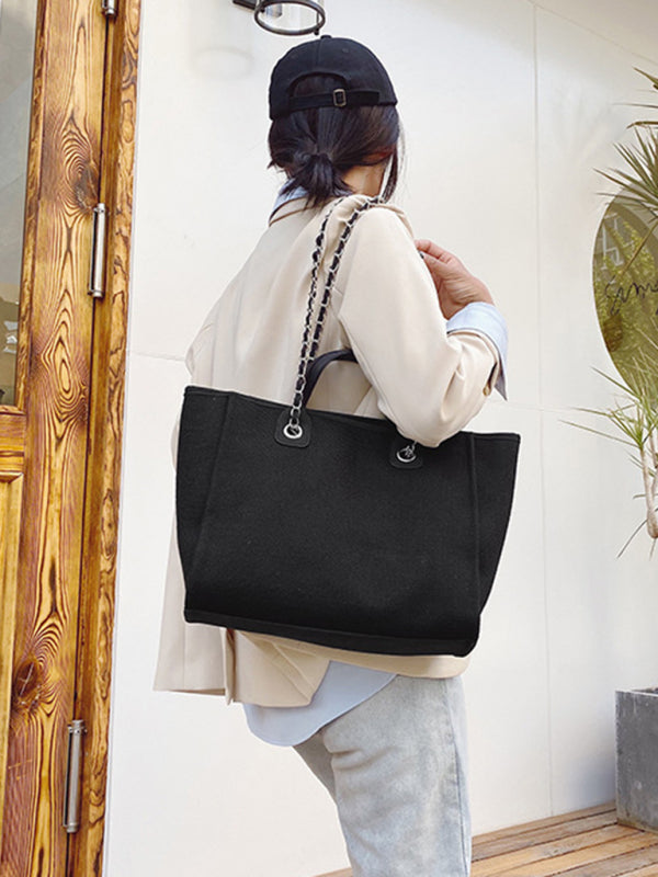 Handbags- Textured Bucket Shoulder Large Bag- - Pekosa Women Clothing