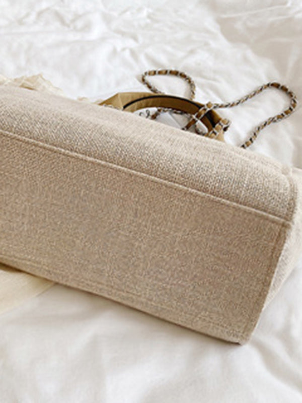 Handbags- Textured Bucket Shoulder Large Bag- - Pekosa Women Clothing