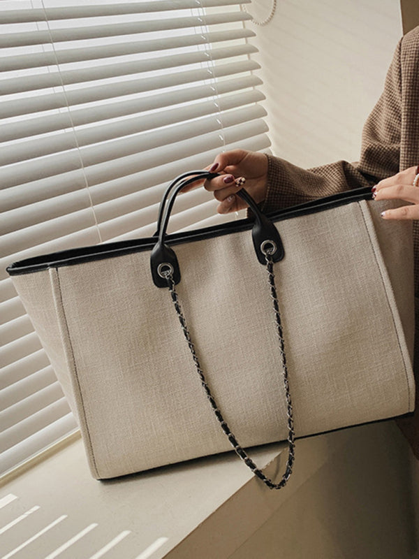 Handbags- Textured Bucket Shoulder Large Bag- - Pekosa Women Clothing