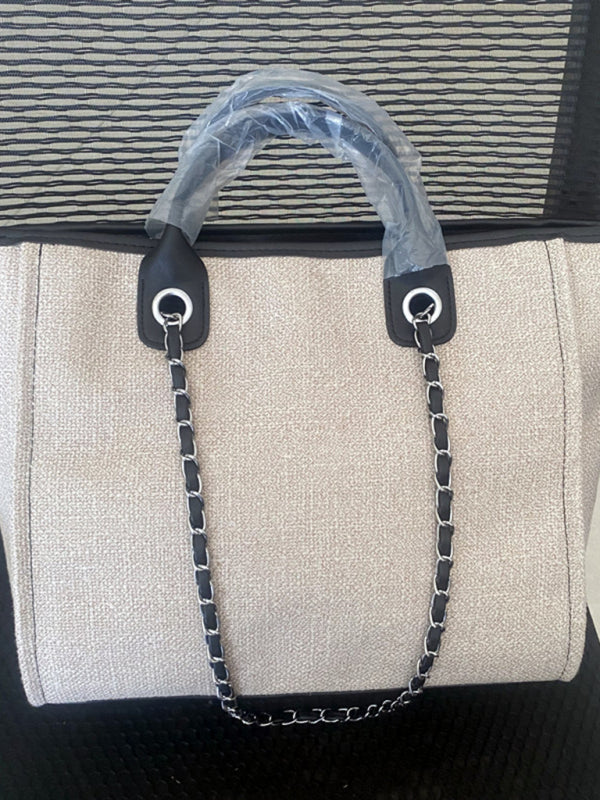 Handbags- Textured Bucket Shoulder Large Bag- - Pekosa Women Clothing