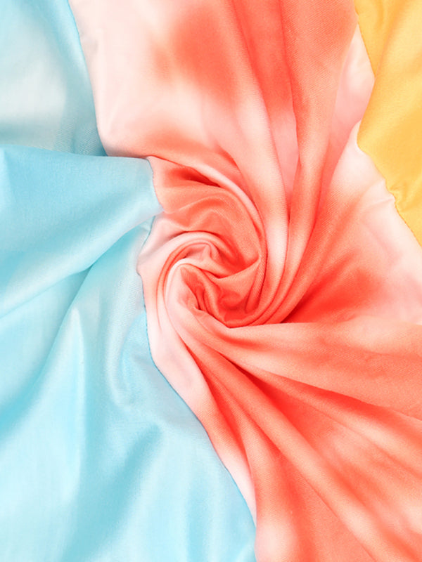 Hoodies- Tie Dye Hoodie - Cotton Blend, Kangaroo Pocket Sweatshirt- - Pekosa Women Clothing