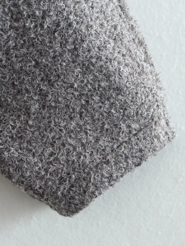 Jackets- Oversized Wool Outerwear | Stand Collar Wool Jacket- - Pekosa Women Clothing