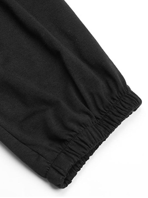 Jumpsuits- One Shoulder Jumpsuit with Gathered Waist & Pockets - Full-Length Playsuit- - Pekosa Women Clothing