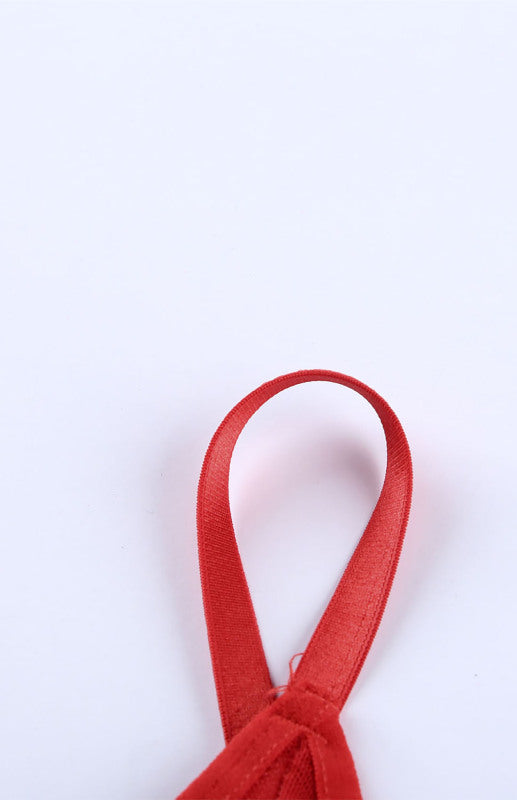 Lingerie- Lace 2 Piece Bralette and High Waisted Lace-Up Panty - Lingerie Duo- - Pekosa Women Clothing