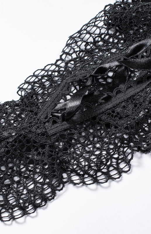 Lingerie- Lace 2 Piece Bralette and High Waisted Lace-Up Panty - Lingerie Duo- - Pekosa Women Clothing