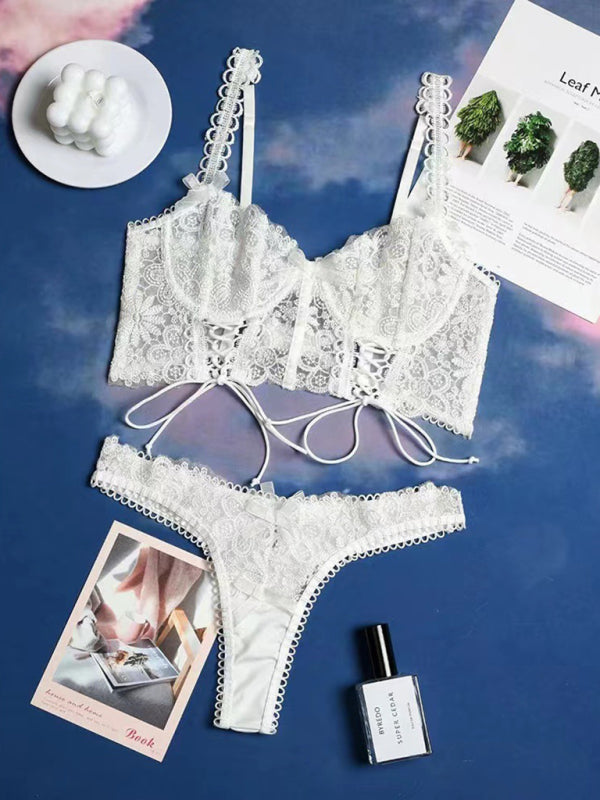 Lingerie Set- Bridal Lace Lingerie Set for Newlyweds- - Pekosa Women Clothing