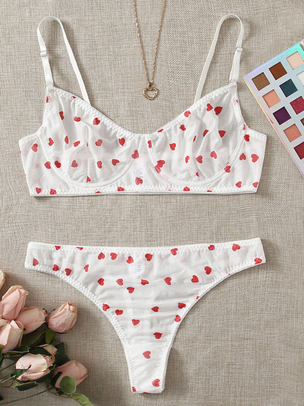 Lingerie Set- See-Through Lace Lingerie for Intimate Love Evenings- - Pekosa Women Clothing