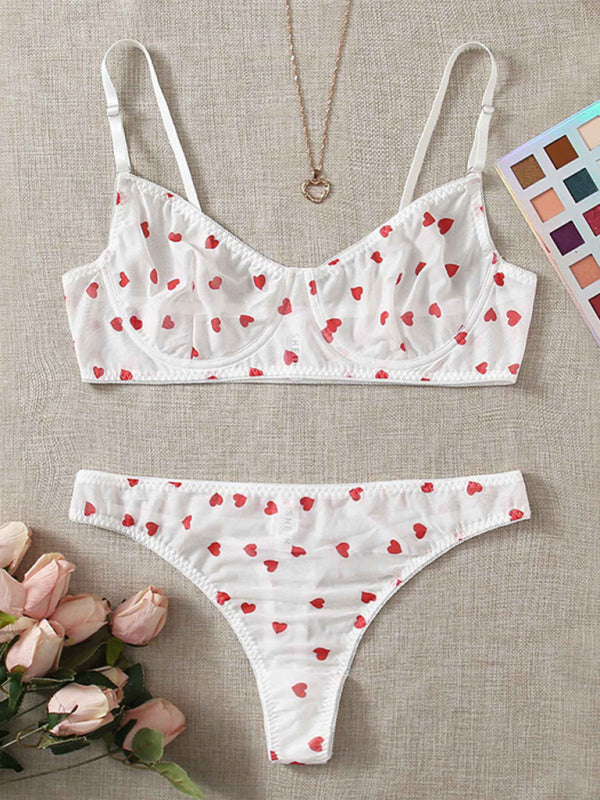 Lingerie Set- See-Through Lace Lingerie for Intimate Love Evenings- - Pekosa Women Clothing