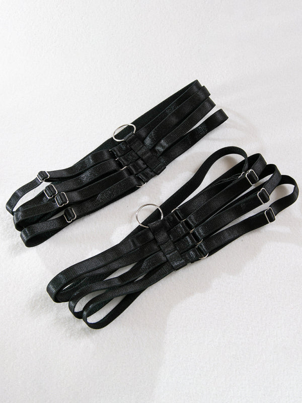 Lingerie outfit- Romantic Evenings with a 3-Piece Lingerie Set - Bra, G-String & Garter Belt Set- - Pekosa Women Clothing