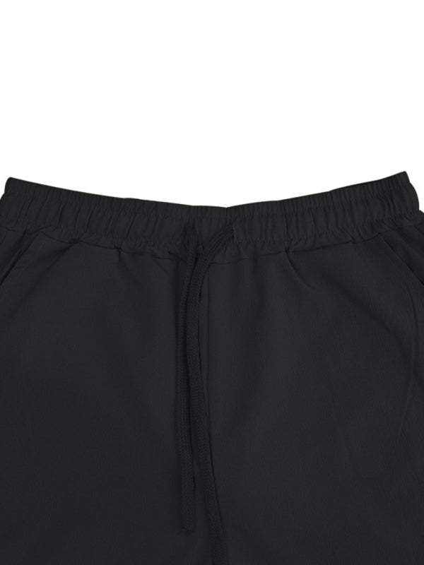 Men Pants- Men’s Linen Textured Lounge Trousers - Straight Leg Pants- - Pekosa Women Fashion