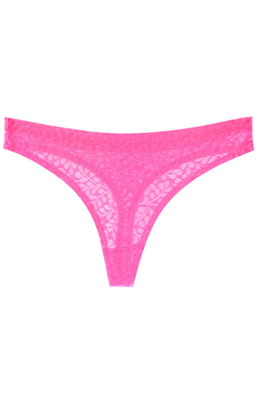 Panties- Women's Lace Panty Thong G-String- Rose- Pekosa Women Clothing