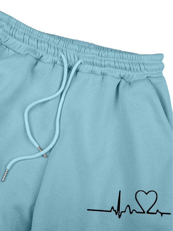 Sport Outfit- 3-Pcs Sport Outfit Sweatpants & Cozy Sweatshirt & Crop Tank Top- - Pekosa Women Clothing