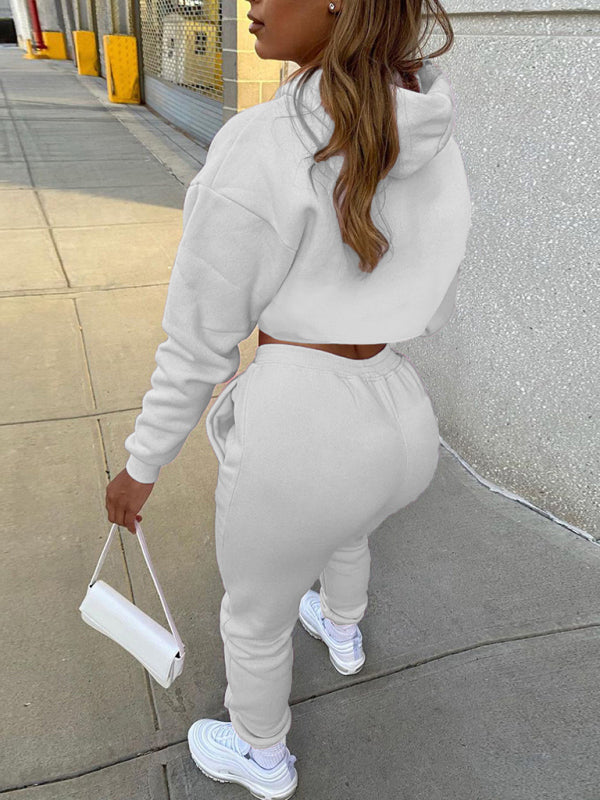 Sport Outfits- 3-Piece Bolero Sweatshirt, Tank Top, and Sweatpants Set- - Pekosa Women Clothing