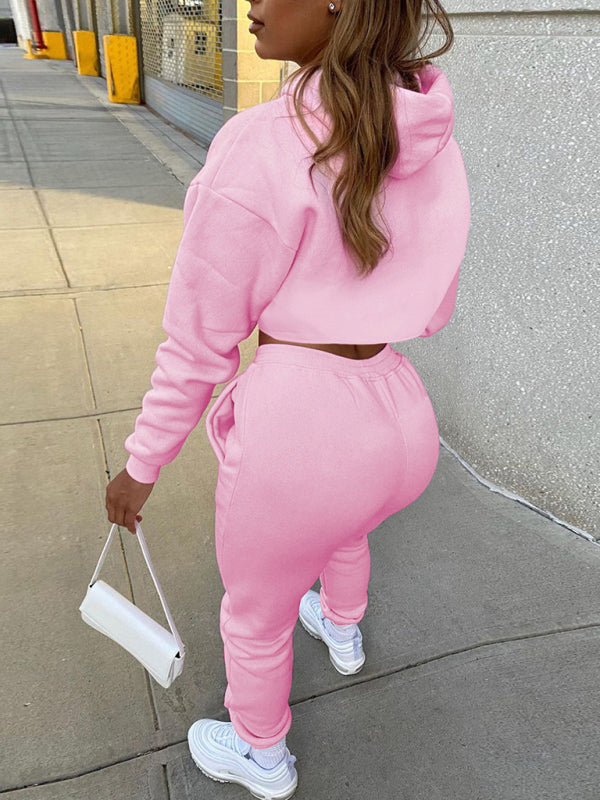 Sport Outfits- 3-Piece Bolero Sweatshirt, Tank Top, and Sweatpants Set- - Pekosa Women Clothing