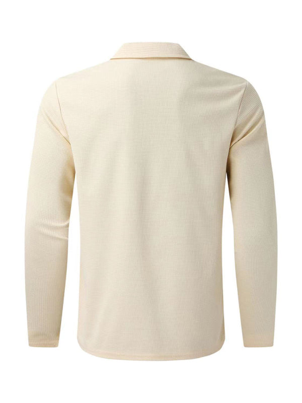 Sport Outfits- Long Sleeve Zip-Up T-Shirt and Pencil Pants in Cotton Blend for Men- - Pekosa Women Clothing