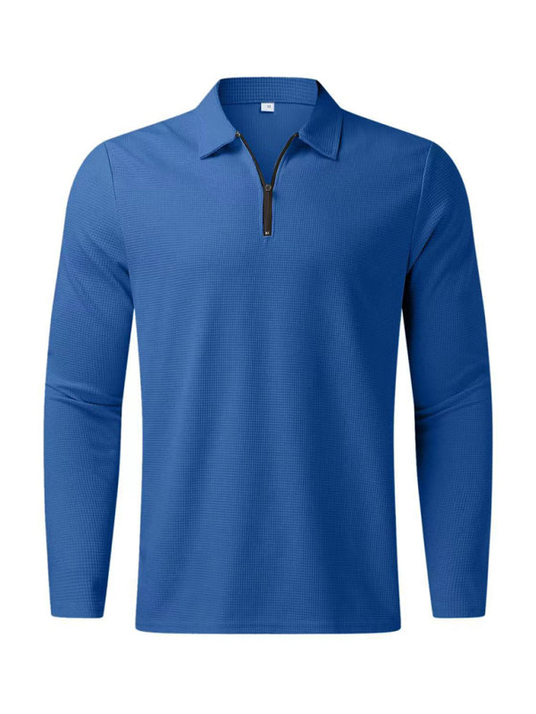 Sport Outfits- Long Sleeve Zip-Up T-Shirt and Pencil Pants in Cotton Blend for Men- - Pekosa Women Clothing