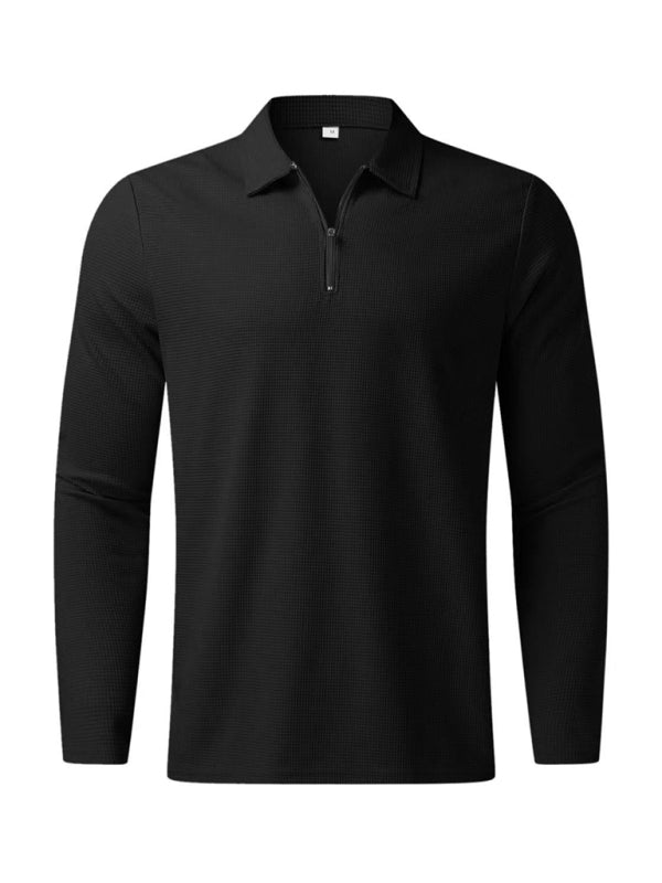 Sport Outfits- Long Sleeve Zip-Up T-Shirt and Pencil Pants in Cotton Blend for Men- - Pekosa Women Clothing