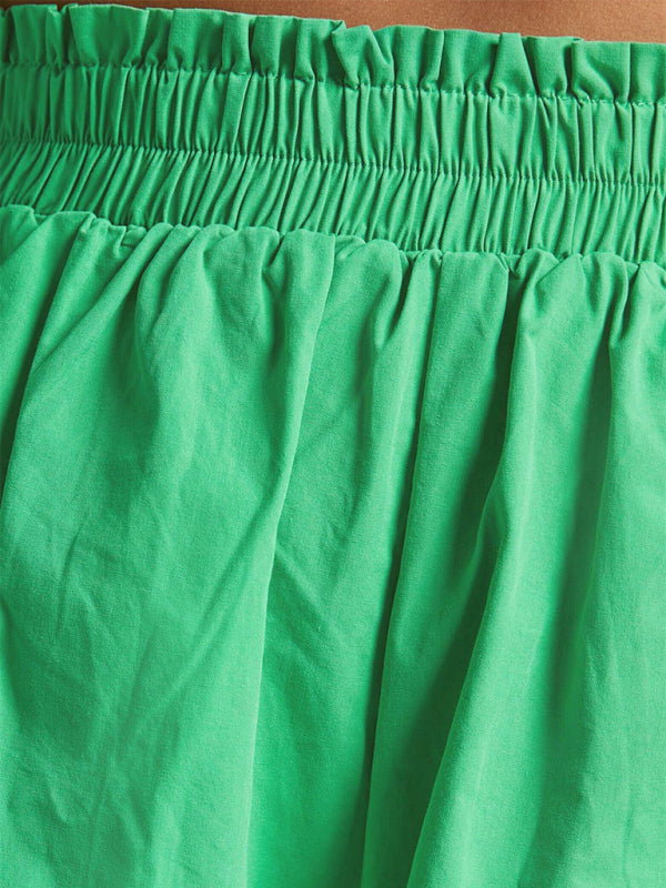 Suit - Two piece sets- Solid Cotton Set Shorts and Long Sleeve Shirt for Women- - Pekosa Women Clothing