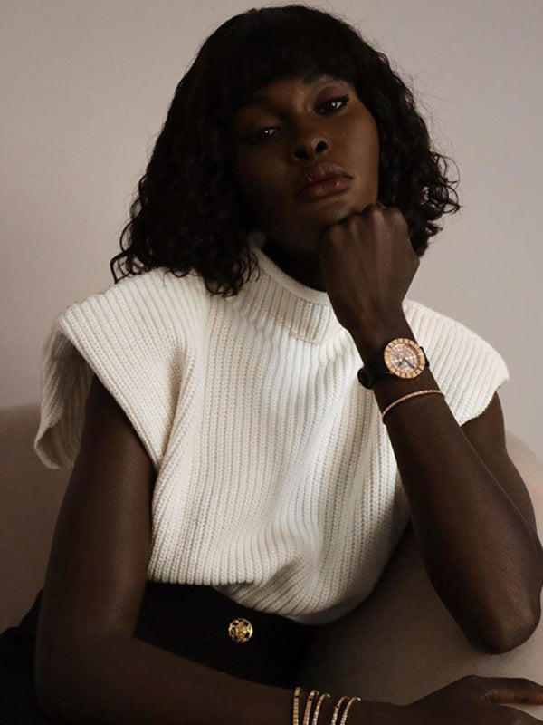 Sweaters- Solid Knitted Turtleneck Dolman Cap Sleeve Sweater Top- - Pekosa Women Clothing