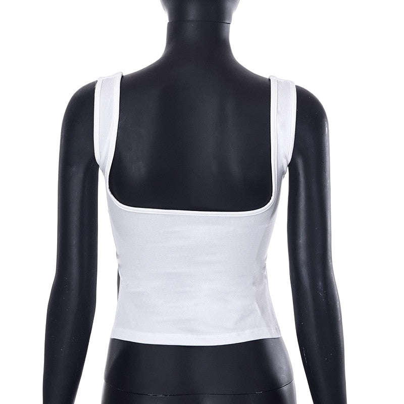 Tank Tops- High Slit Gathered Front Tank Top- - Pekosa Women Clothing