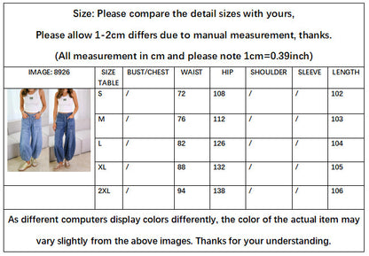 Pants - Fashion Lace-up Jeans Pants With Pockets Casual Loose Trousers For Women
