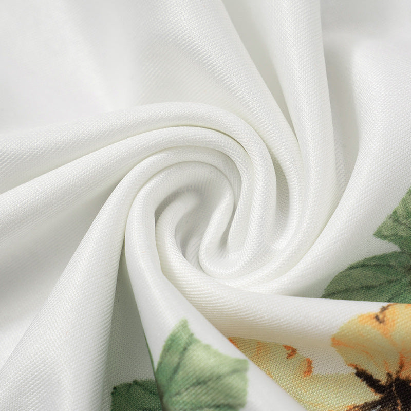 Figurbetontes Schlauch-Maxikleid mit Blumendruck