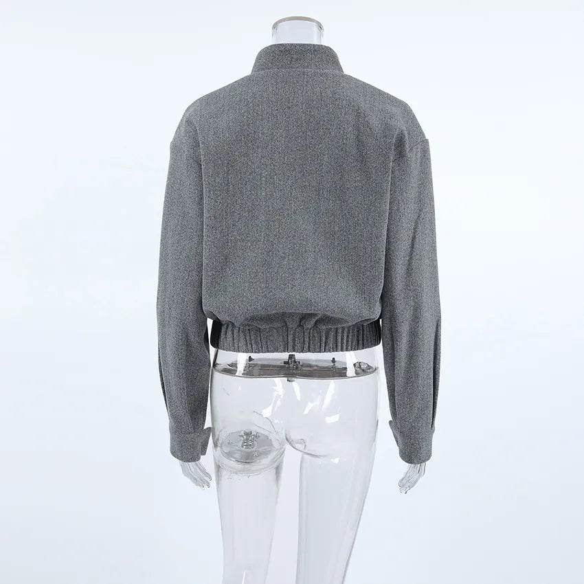 Leichte, kurze Jacke mit Stehkragen für kühles Wetter