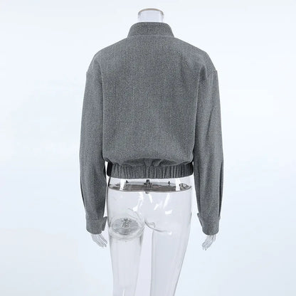 Leichte, kurze Jacke mit Stehkragen für kühles Wetter