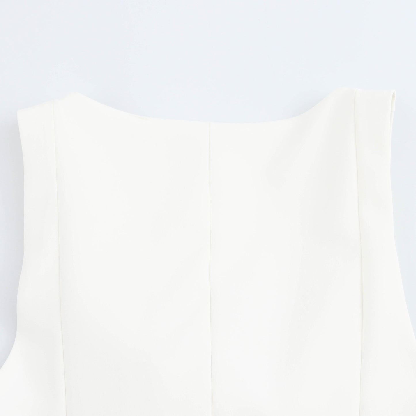Cami Tops - Pleated Slim-fit Square Collar Sleeveless Small Top