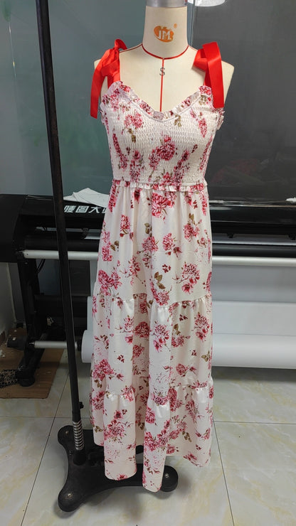A-Line Dresses - French Stringy Selvedge Lace-up Cake Dress