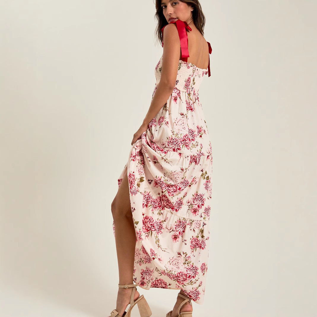 A-Line Dresses - French Stringy Selvedge Lace-up Cake Dress