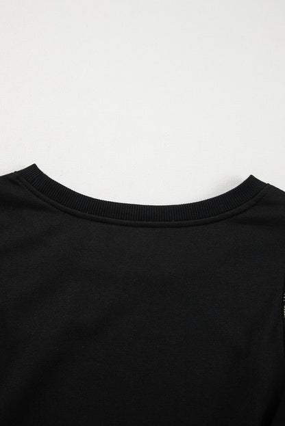 Blouses & Shirts - Black Puff Sleeve Blouse for Everyday Style