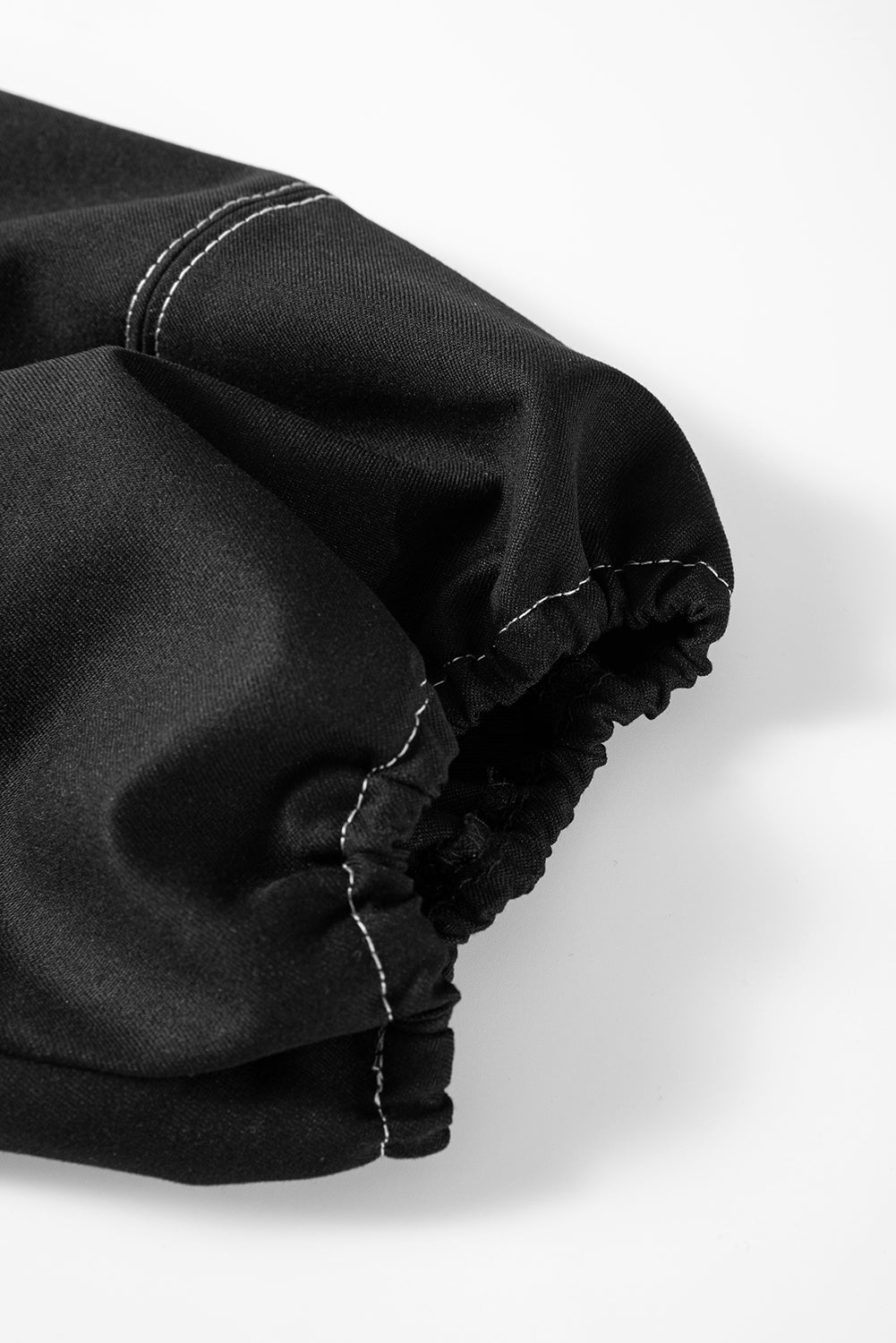 Blouses & Shirts - Black Puff Sleeve Blouse for Everyday Style